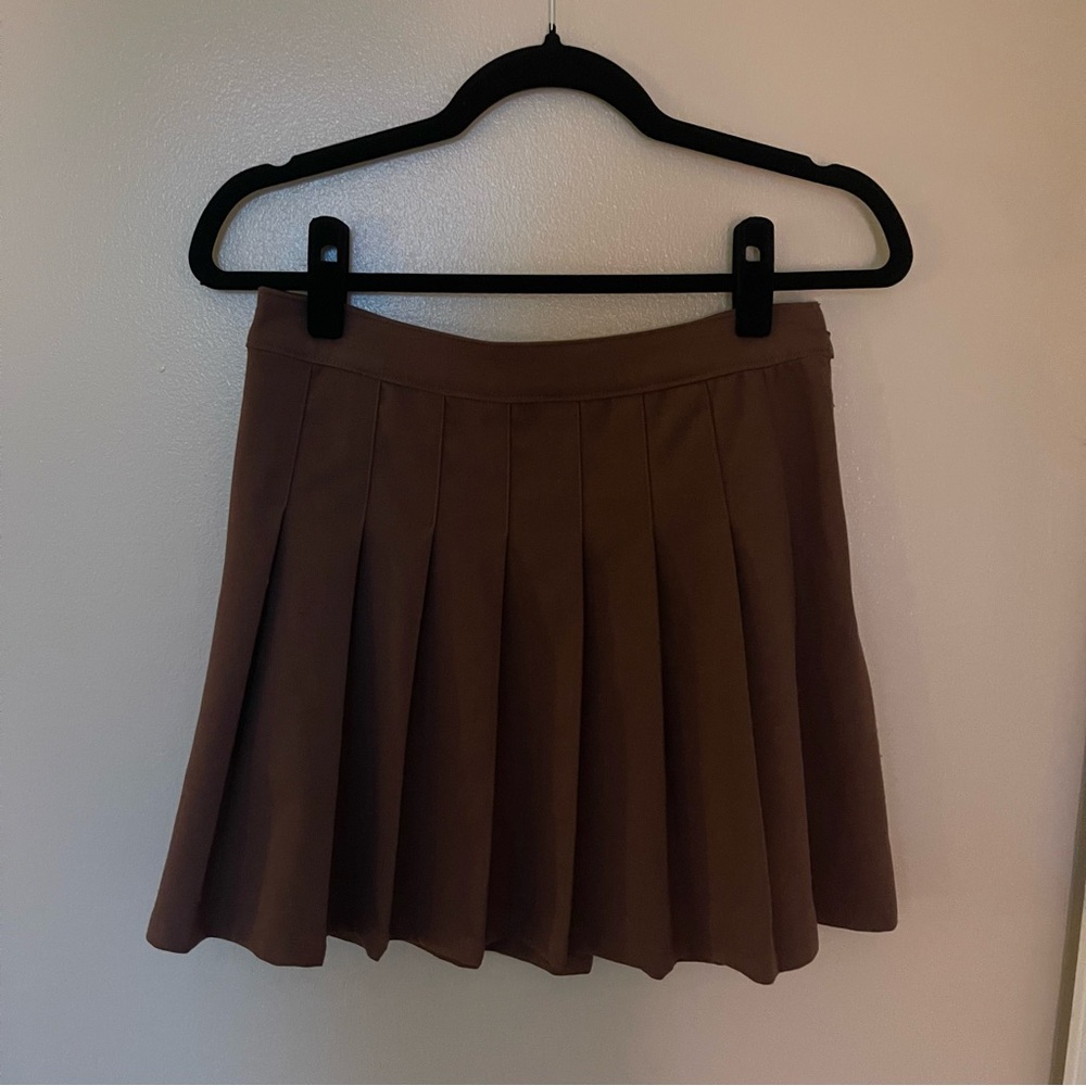 Hollister Brown Pleated Skirt